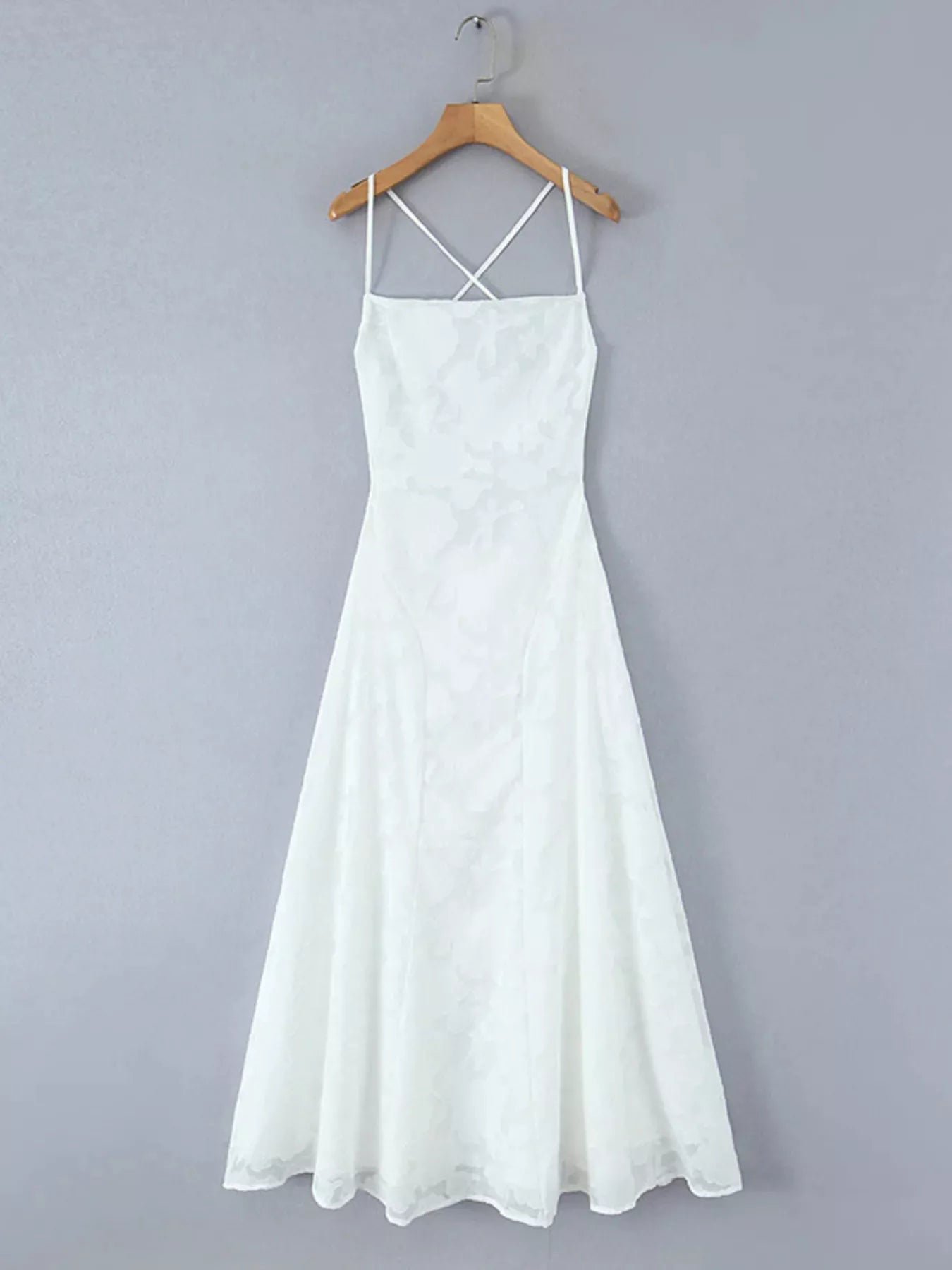 Floral Lace Spaghetti Strap Evening Maxi Dress | 3 Colors | Poundton - Image 4