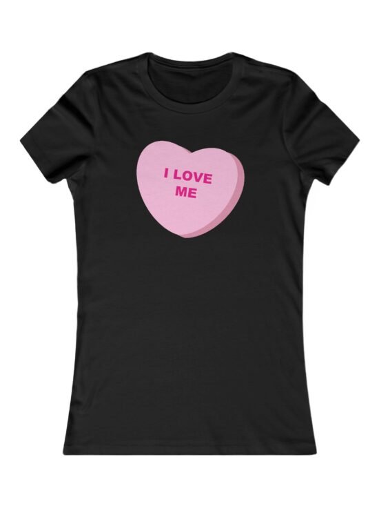 I Love Me Candy Heart Women's Fitted Graphic Tee