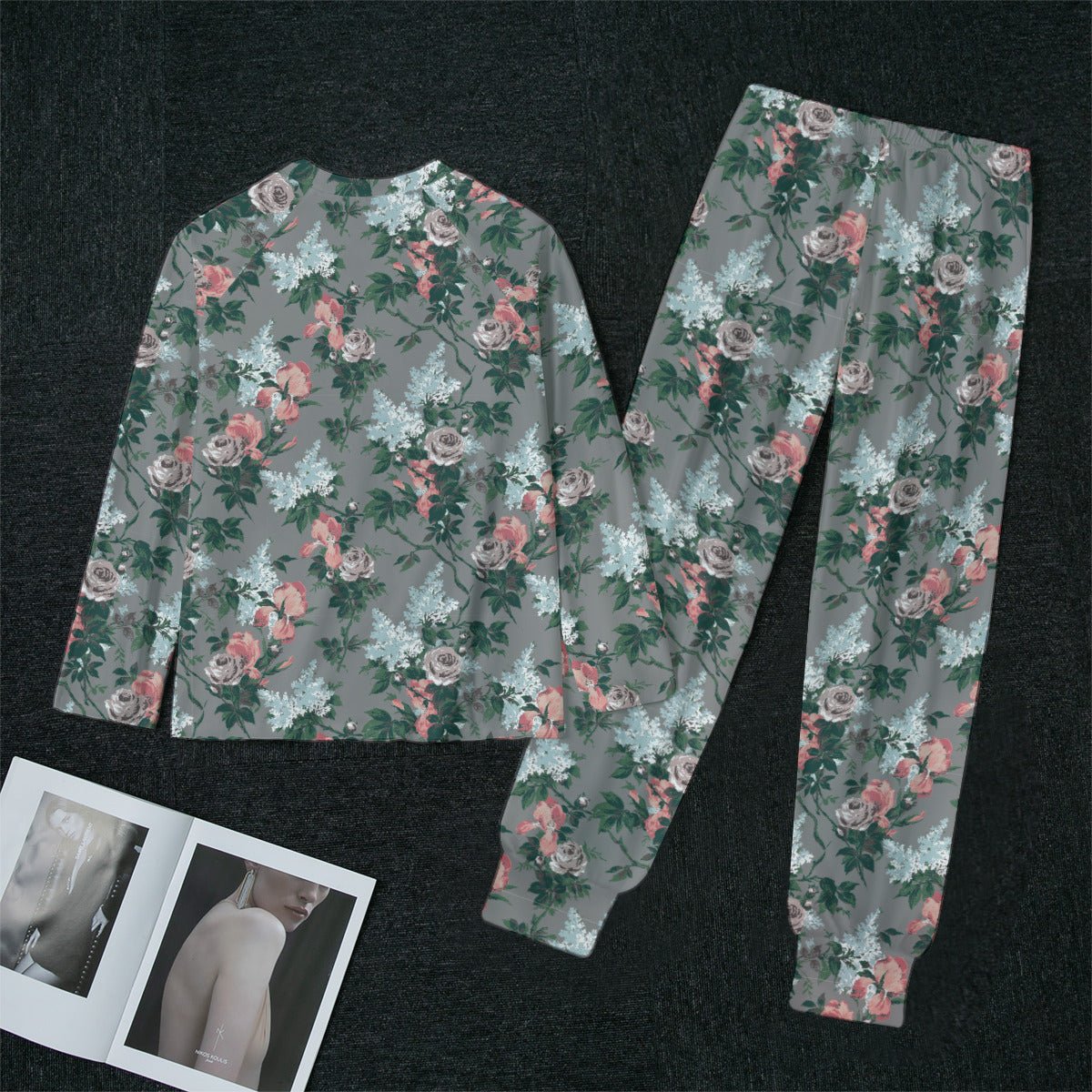 Wendy J'adore Bella Roses Ultra Soft Pajama Set | Pinup Couture Relaxed - Image 2