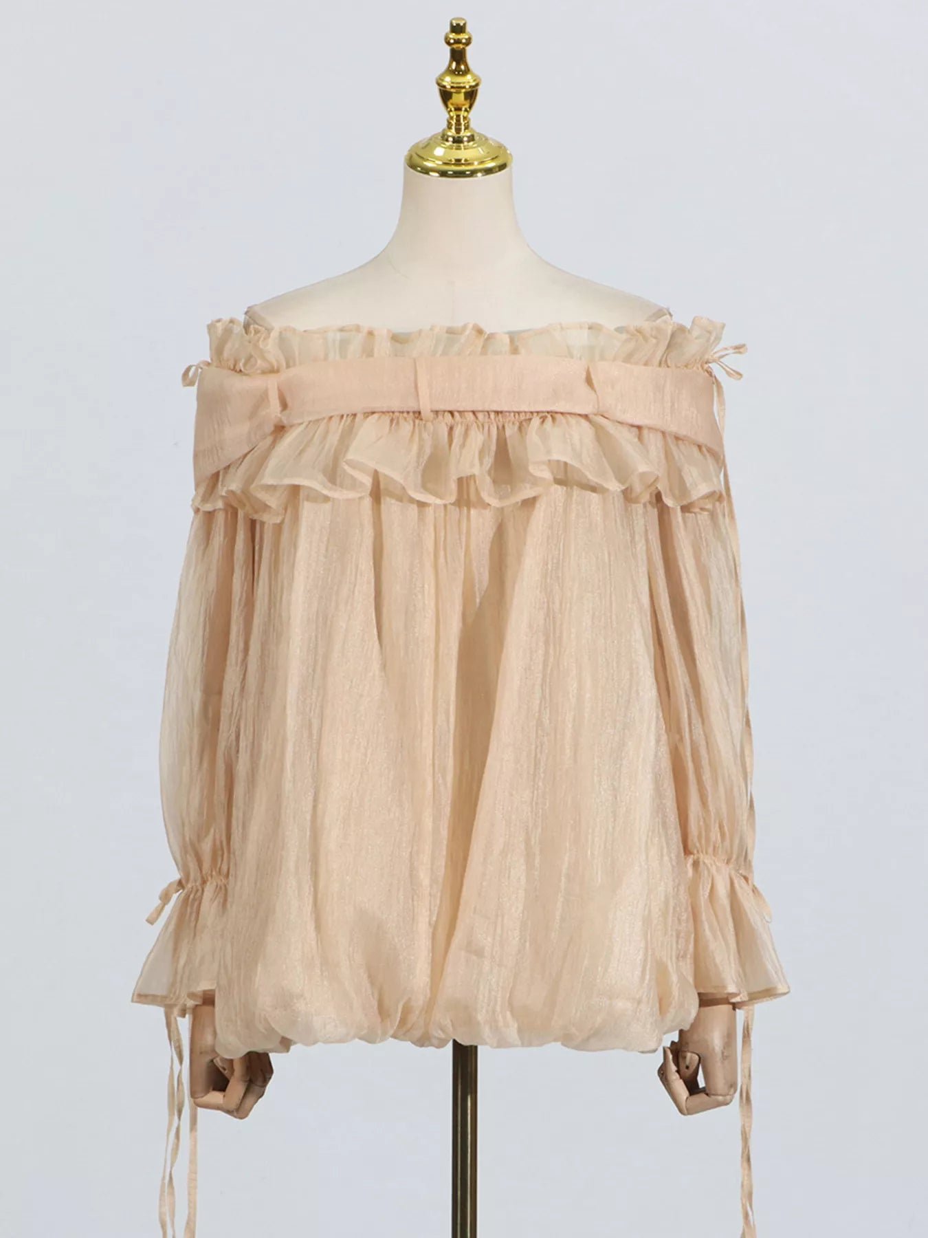 Seraphine Ruffle Off-Shoulder Blouse | 4 Colors | Poundton - Image 4