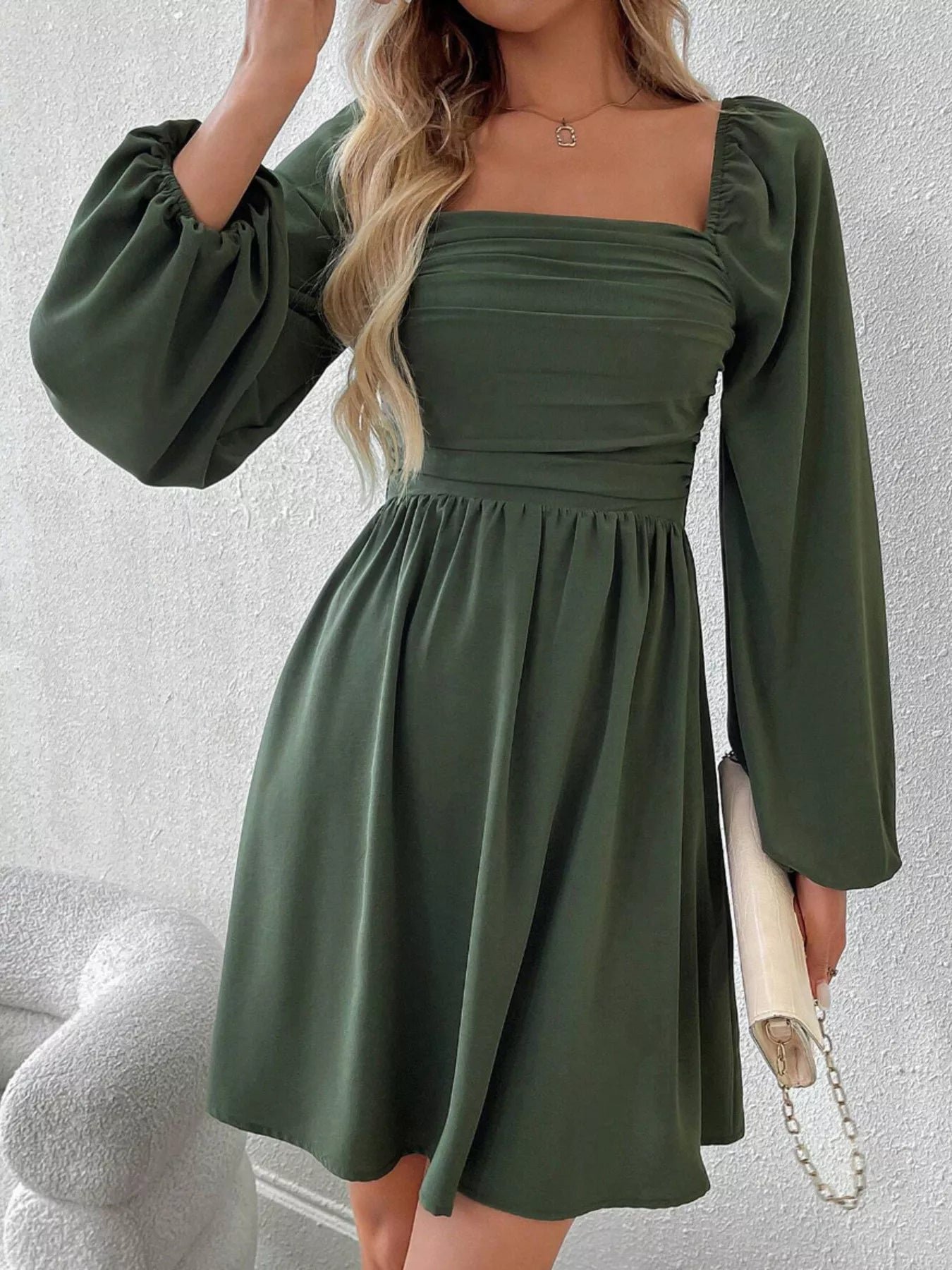 Daisy Rue Ruched Babydoll Mini Dress | 8 Colors | Poundton - Image 13