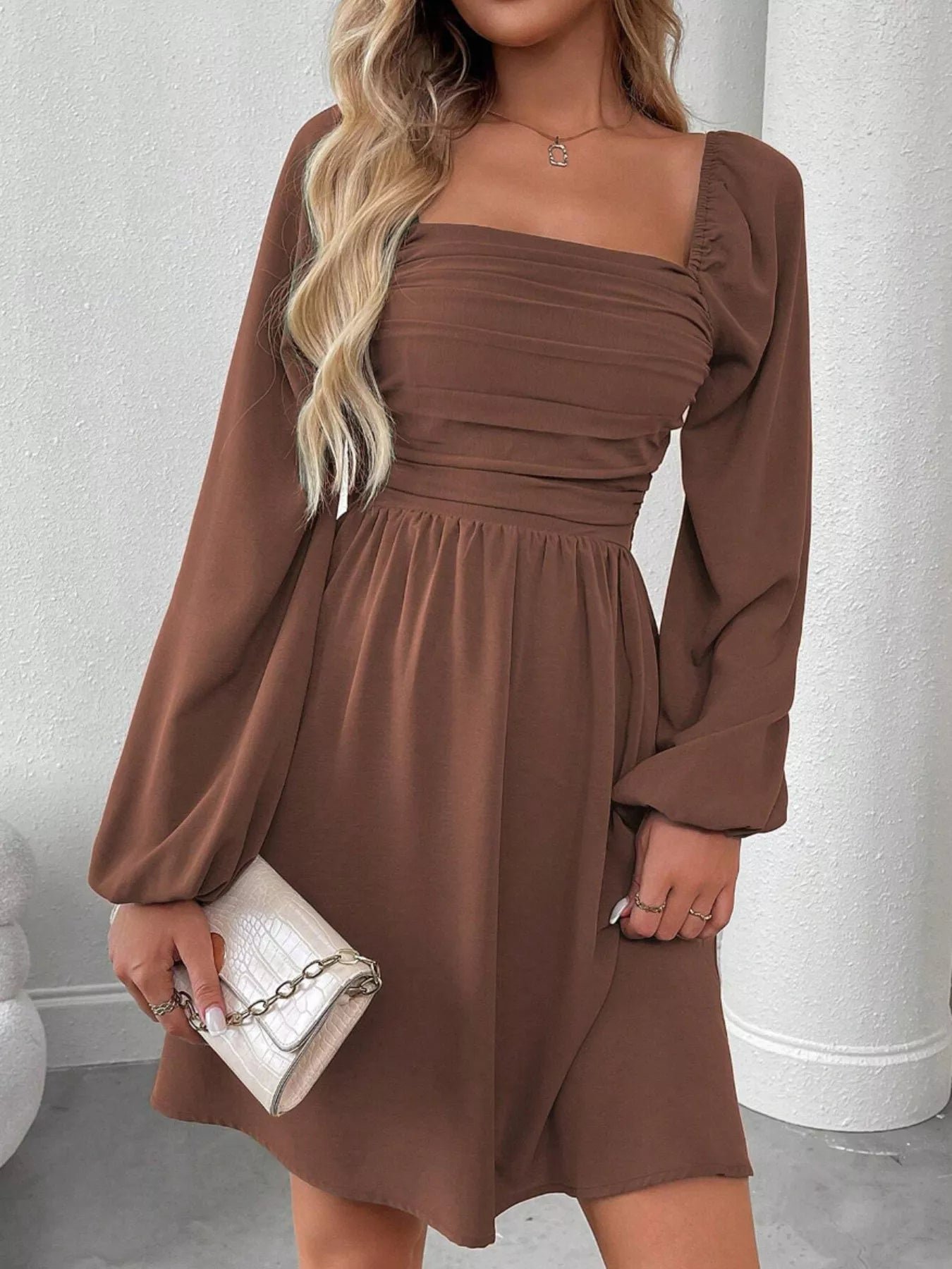 Daisy Rue Ruched Babydoll Mini Dress | 8 Colors | Poundton - Image 20