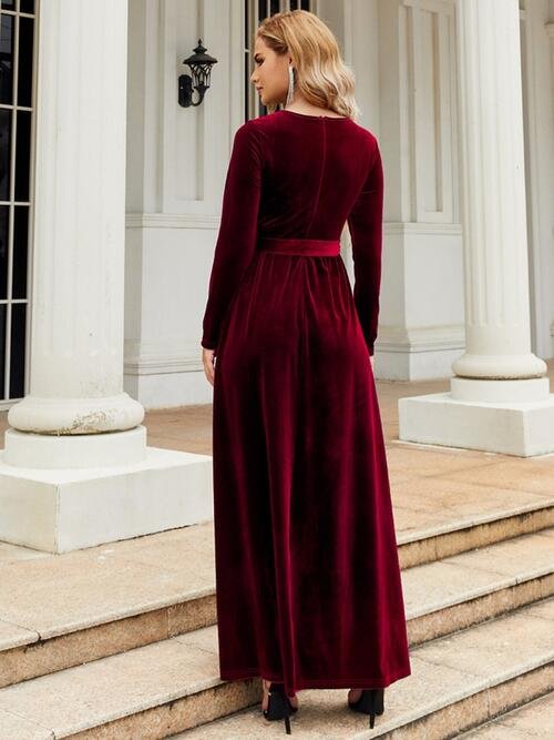 Luana First Lady Round Neck Long Sleeve Maxi Dress | 6 Colors - Image 2