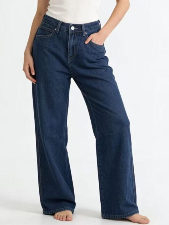High-Waisted Wide Leg Boyfriend Jeans | Poundton