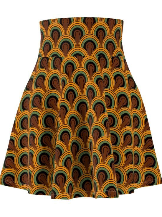 Louisa Room 237 Print Skater Skirt Swim Coverup | Pinup Couture Swim