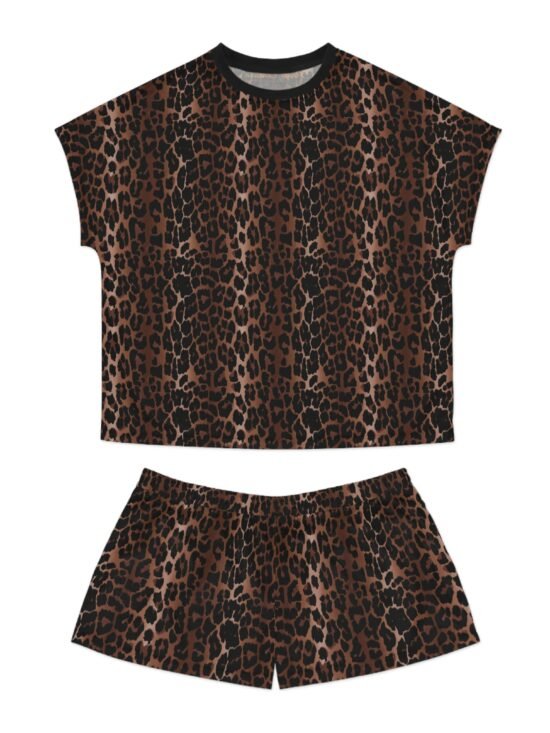 TGIF Sleepover PJs in OG Leopard Tee & Pajama Shorts-Set | Pinup Couture Relaxed