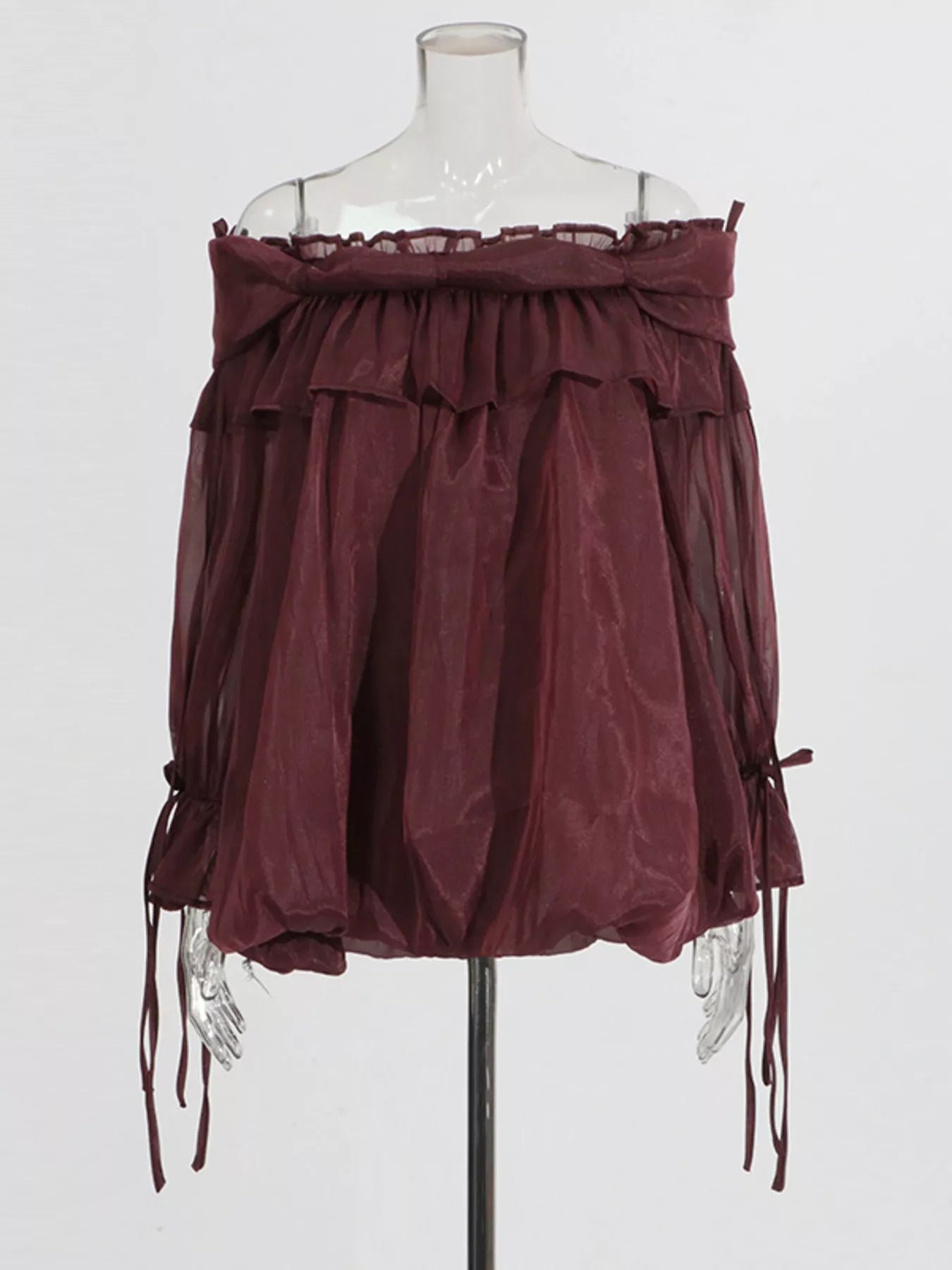 Seraphine Ruffle Off-Shoulder Blouse | 4 Colors | Poundton - Image 12