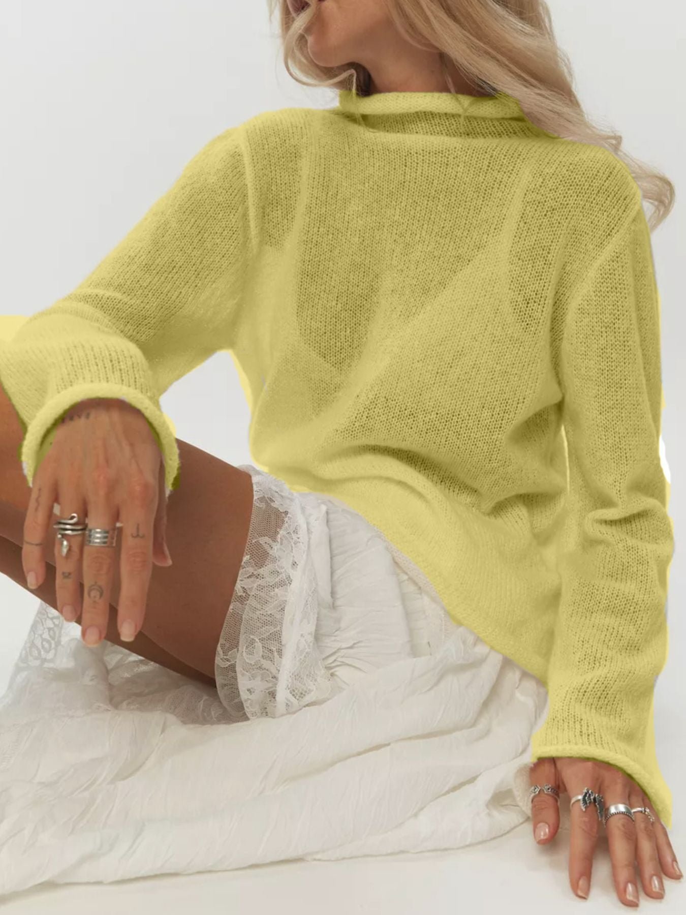 Soft Knit Mock Neck Sweater | 7 Colors | Poundton - Image 5