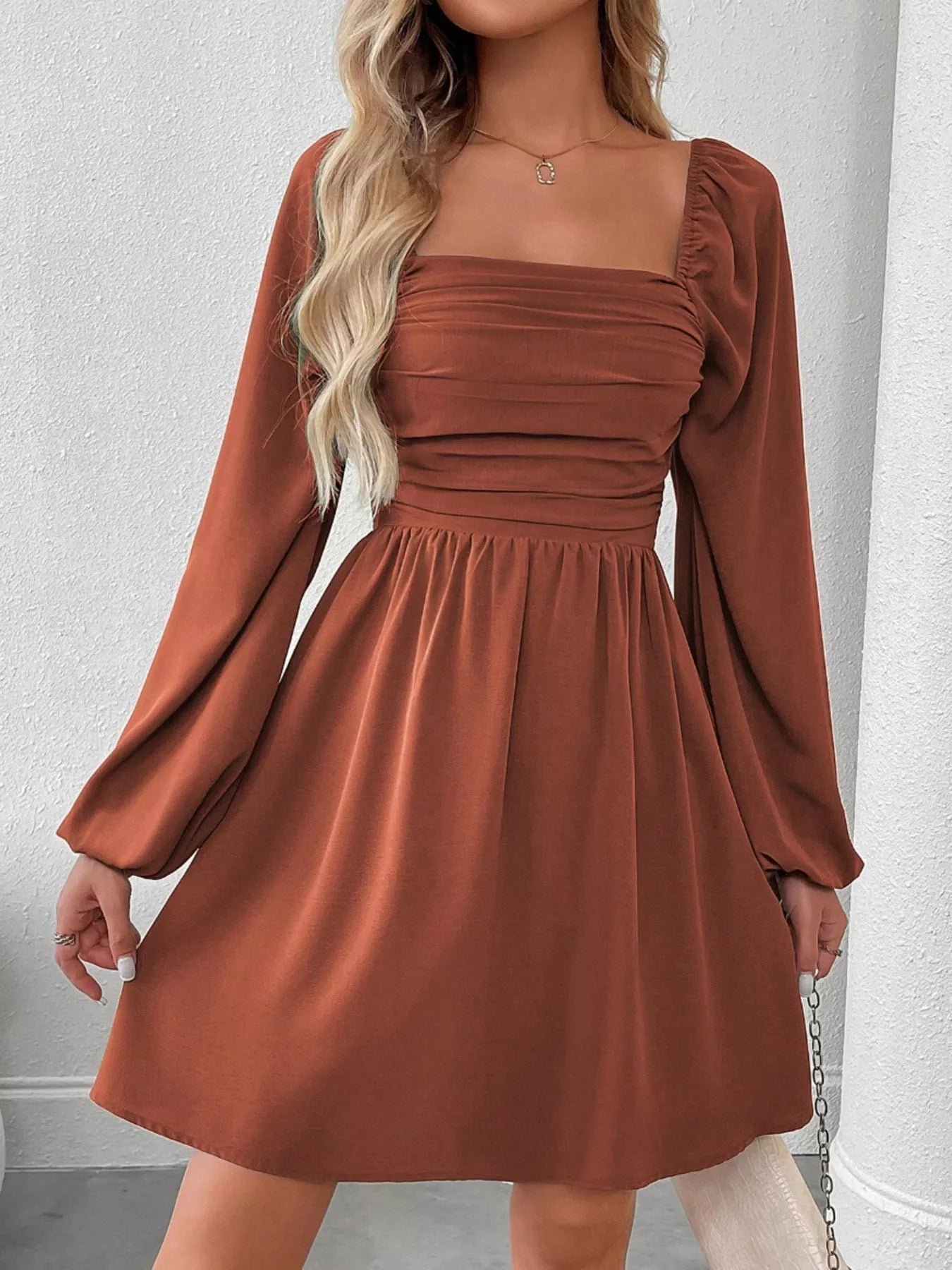 Daisy Rue Ruched Babydoll Mini Dress | 8 Colors | Poundton - Image 7