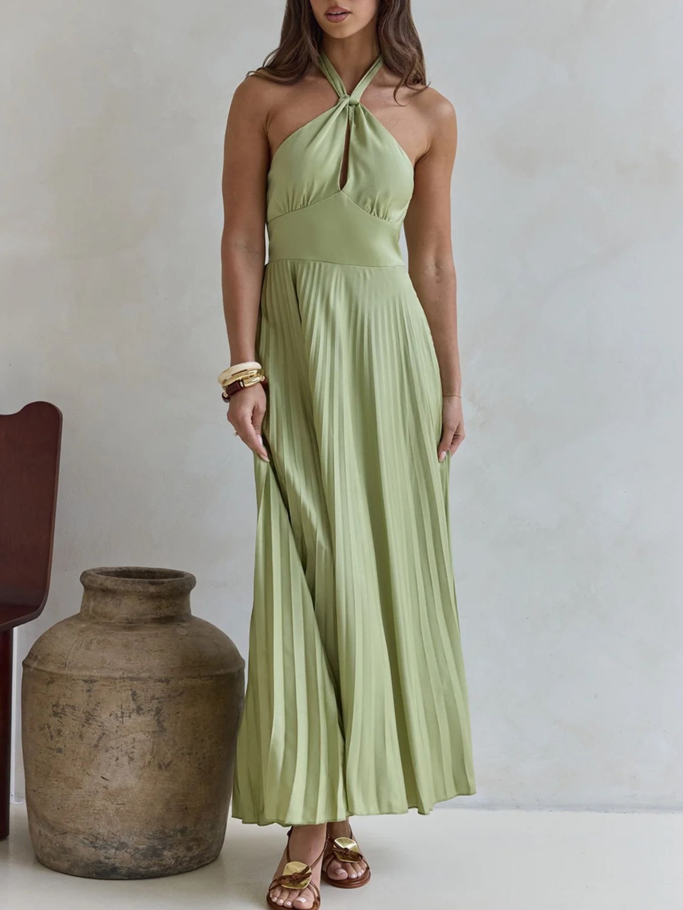 Pastel Reverie Halter Maxi Dress | 2 Colors | Poundton - Image 9