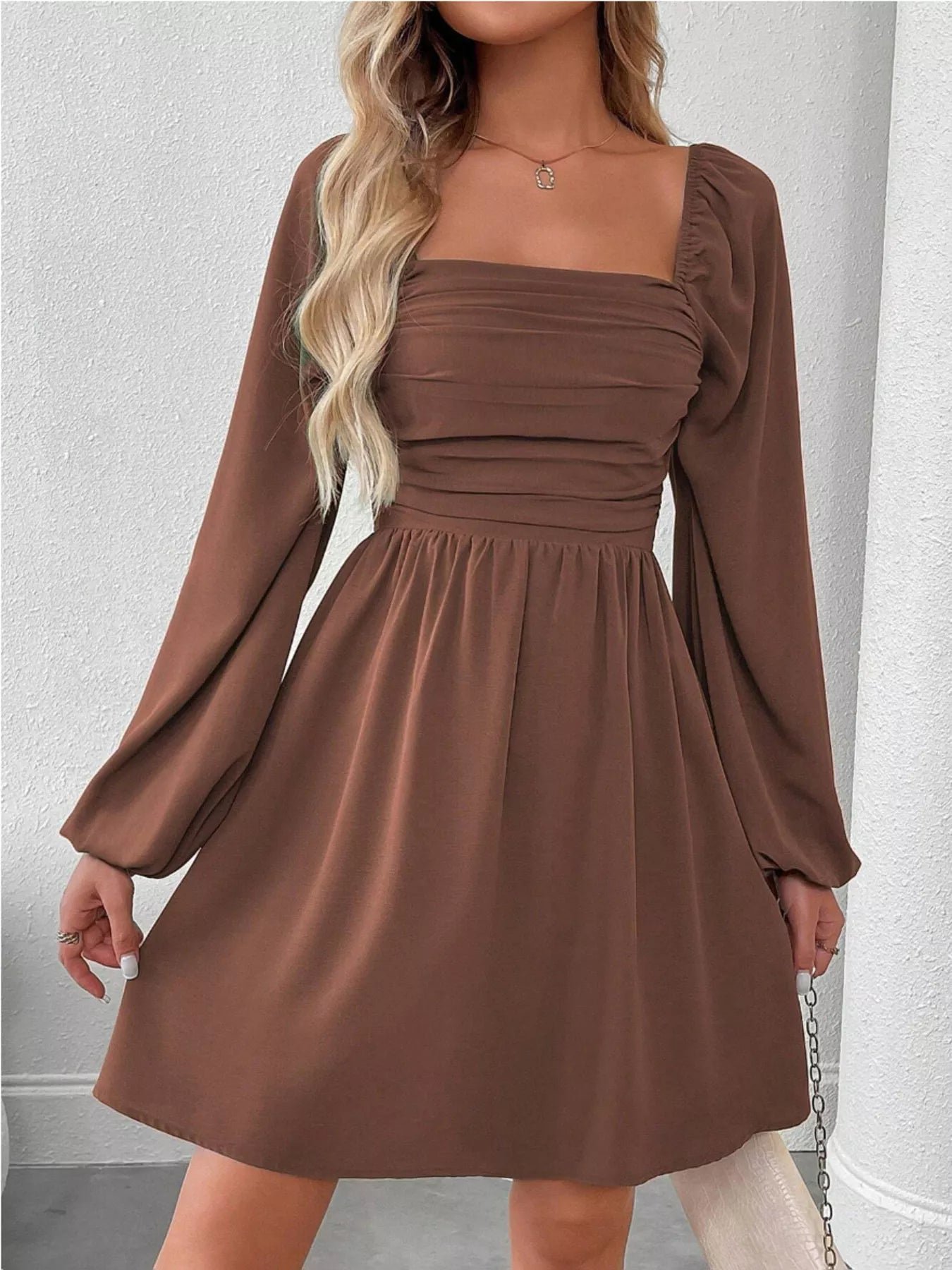 Daisy Rue Ruched Babydoll Mini Dress | 8 Colors | Poundton - Image 21