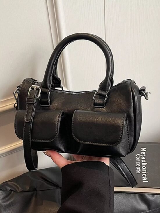 Leather Vintage Boston Handbag | 2 Colors | Poundton