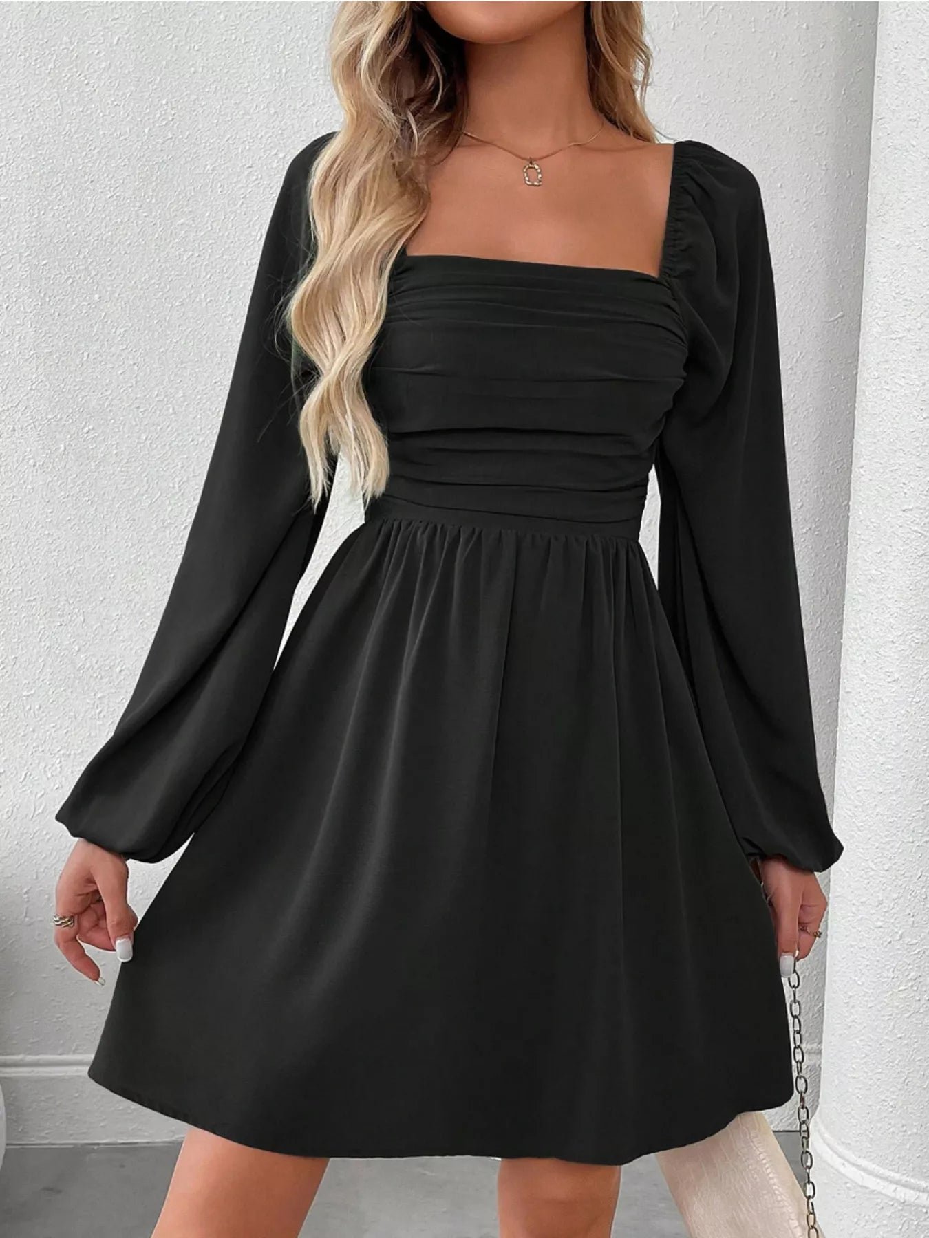 Daisy Rue Ruched Babydoll Mini Dress | 8 Colors | Poundton - Image 2