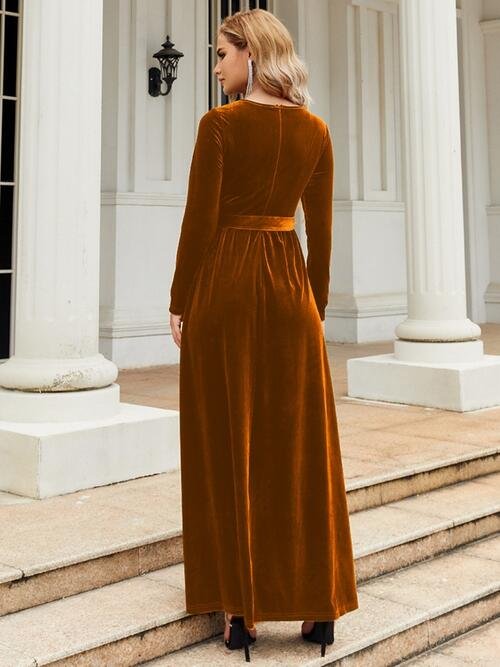Luana First Lady Round Neck Long Sleeve Maxi Dress | 6 Colors - Image 6