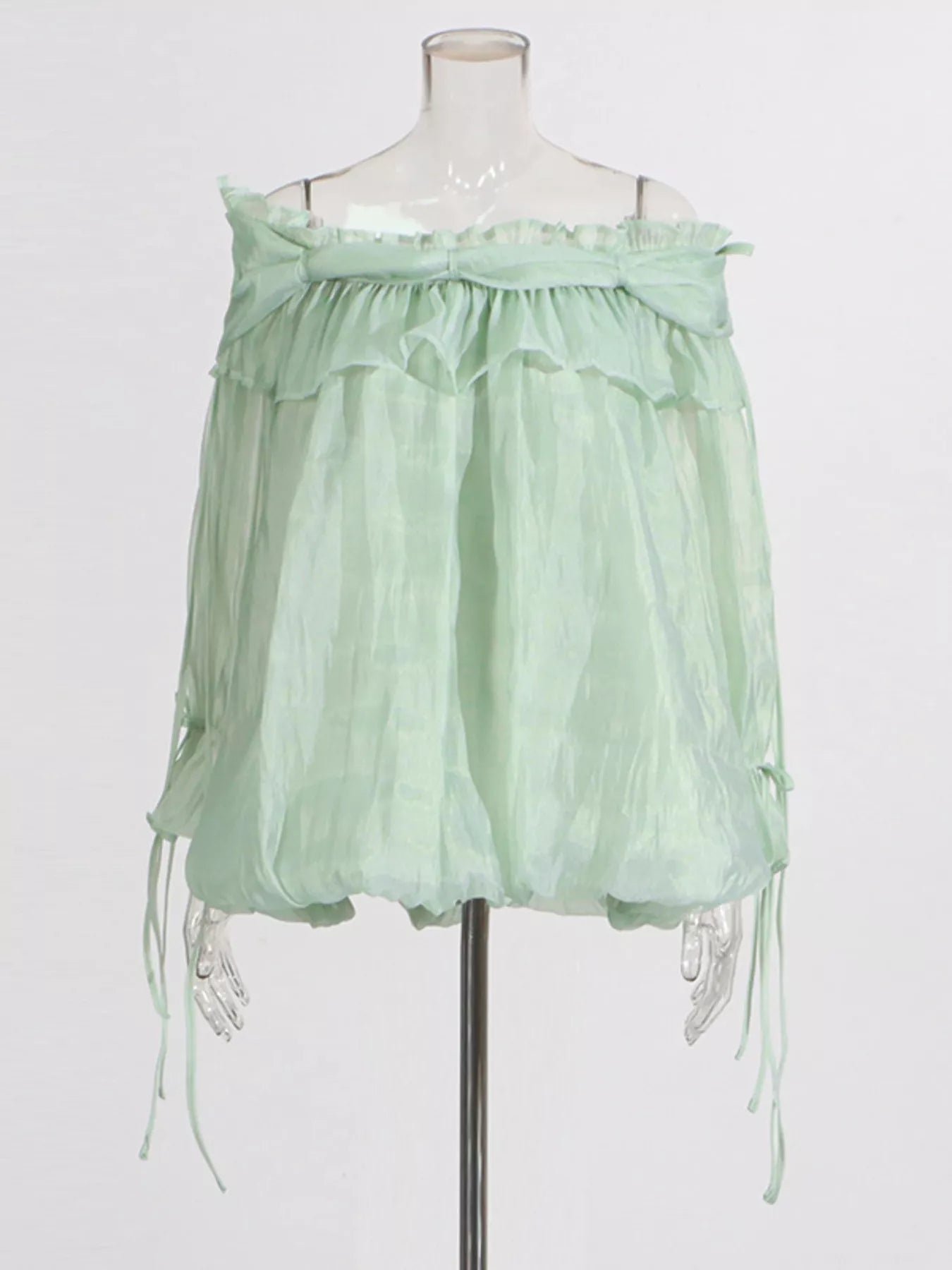 Seraphine Ruffle Off-Shoulder Blouse | 4 Colors | Poundton - Image 3