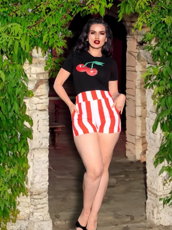 Vintage Cherry Graphic Women's Short Sleeve T-Shirt | 7 Colors | Pinup Couture