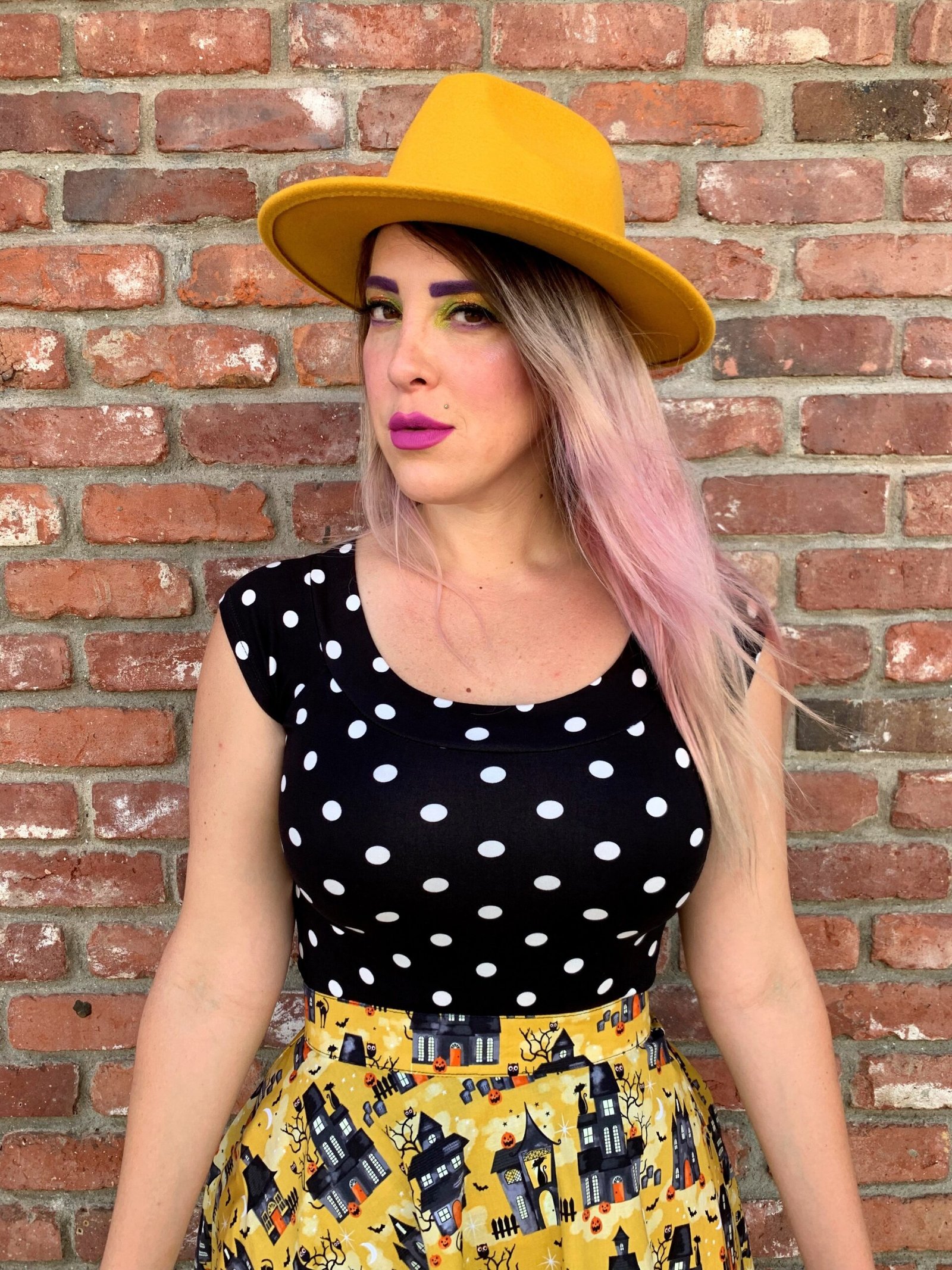 Boat Neck Top in Polka Dots | Retrolicious - Image 4