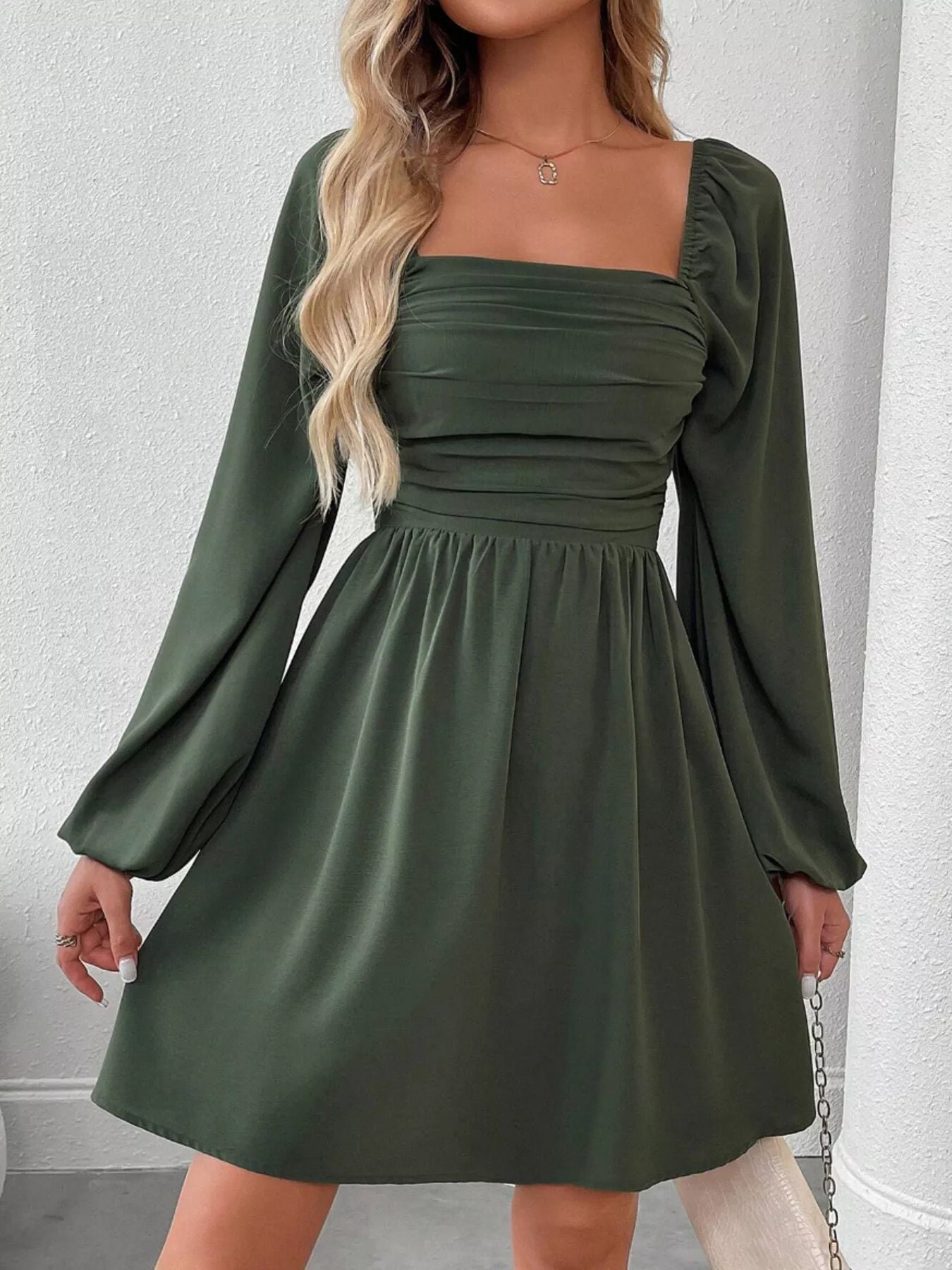 Daisy Rue Ruched Babydoll Mini Dress | 8 Colors | Poundton - Image 6