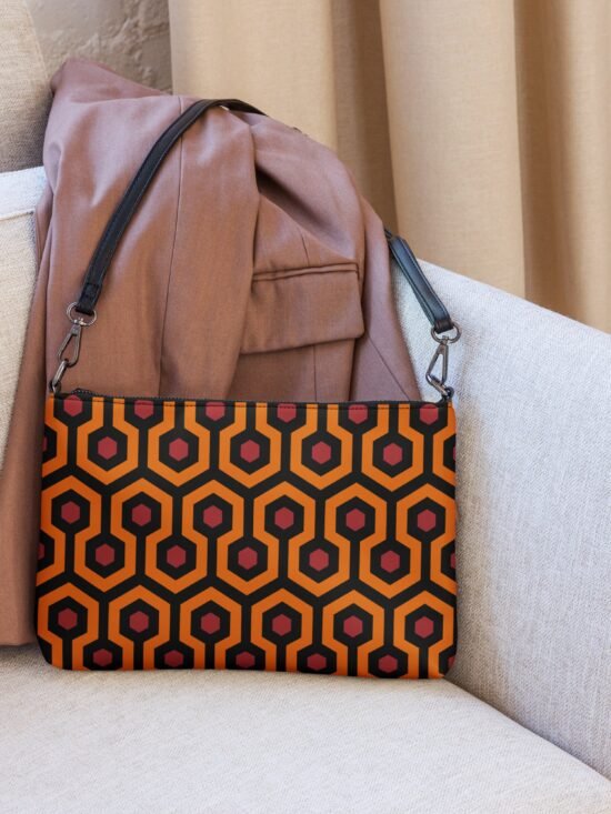 Overlook Hotel Hexagon Faux Leather Adjustable Strap Crossbody Bag | Pinup Couture