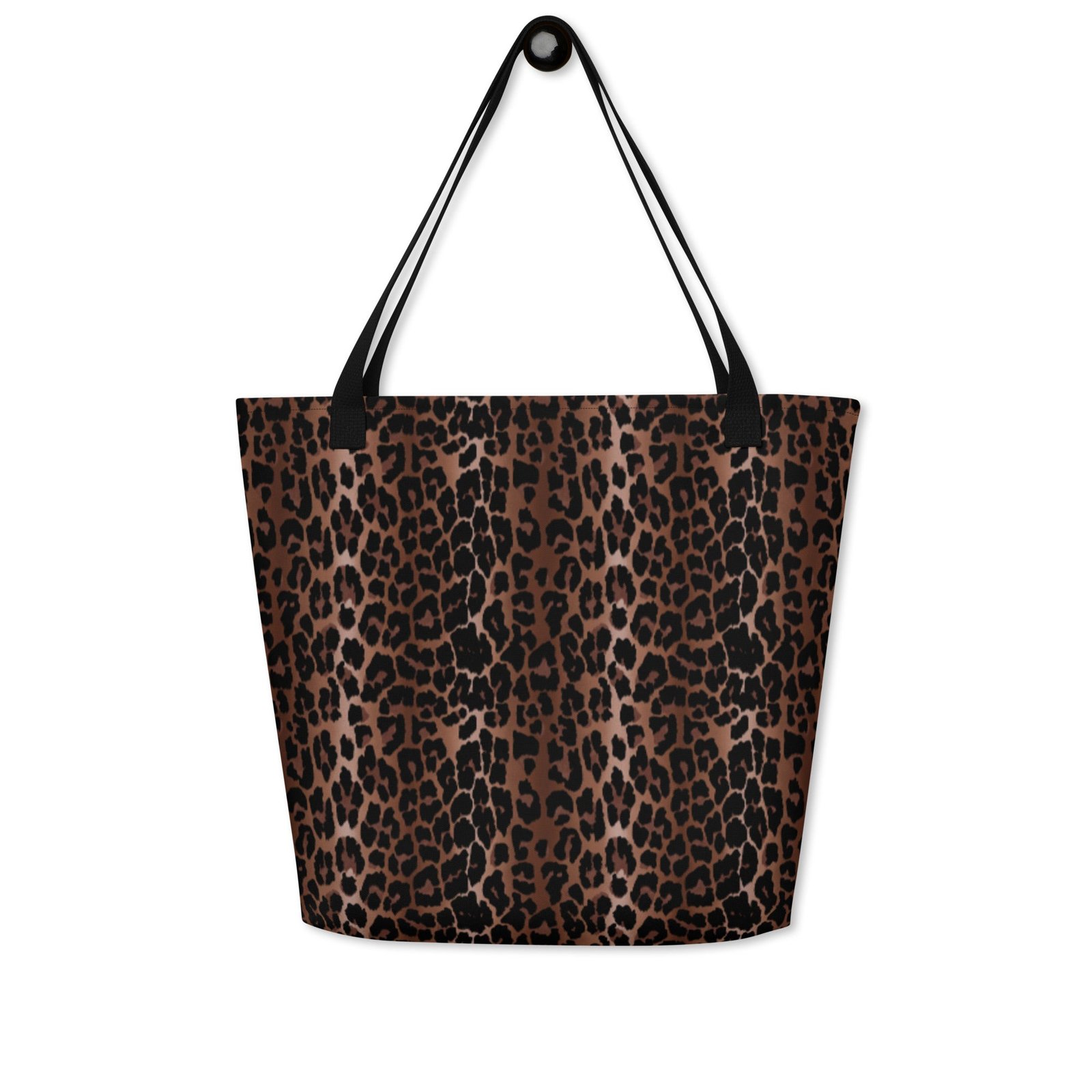 Bethany Large Shopper Tote Bag in OG Leopard Print | Pinup Couture Relaxed - Image 3