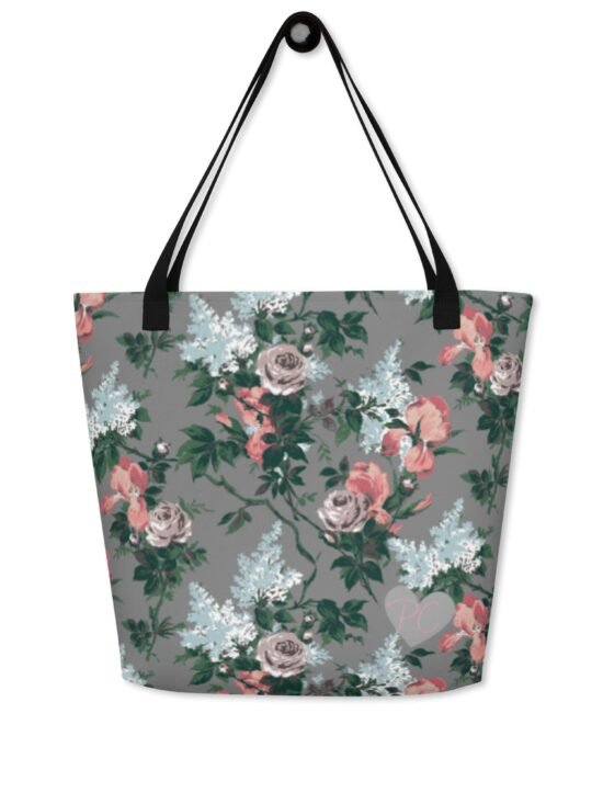 Sunny Days Large Shopper Tote Bag in J'Adore Paris Bella Roses Print | Pinup Couture