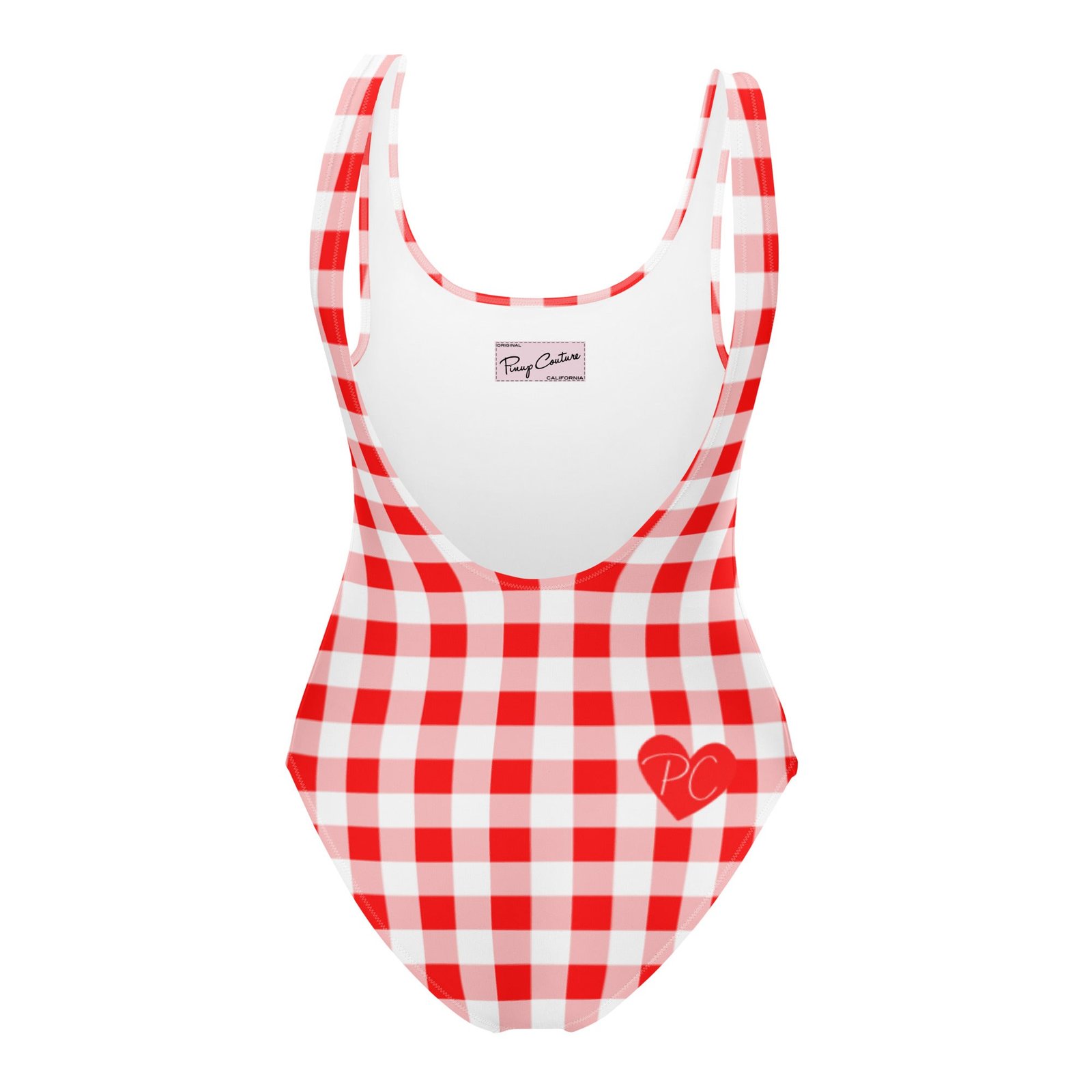 Rory Ruby Red Vintage Gingham One-Piece Swimsuit | Pinup Couture Swim - Image 5