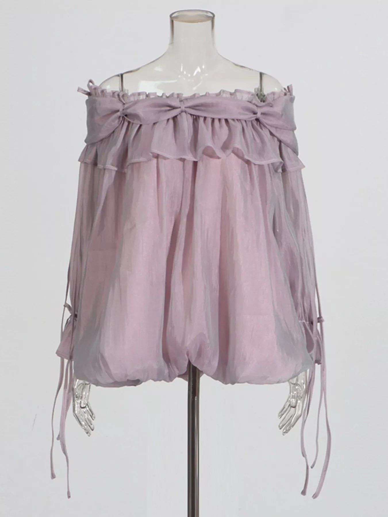 Seraphine Ruffle Off-Shoulder Blouse | 4 Colors | Poundton - Image 11