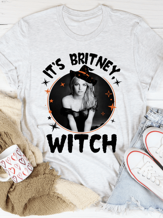 It's Britney Witch Halloween Graphic T-Shirt | White or Pink