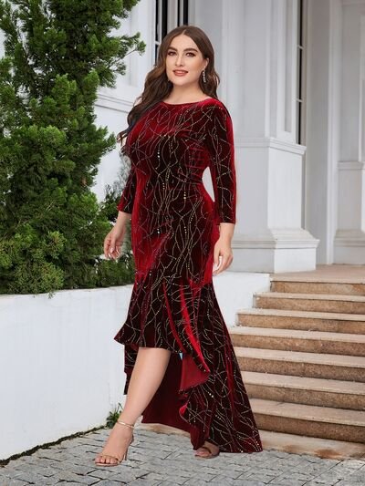 Helga Oscar Plus Size Ruffle Dress | 4 Colors - Image 3