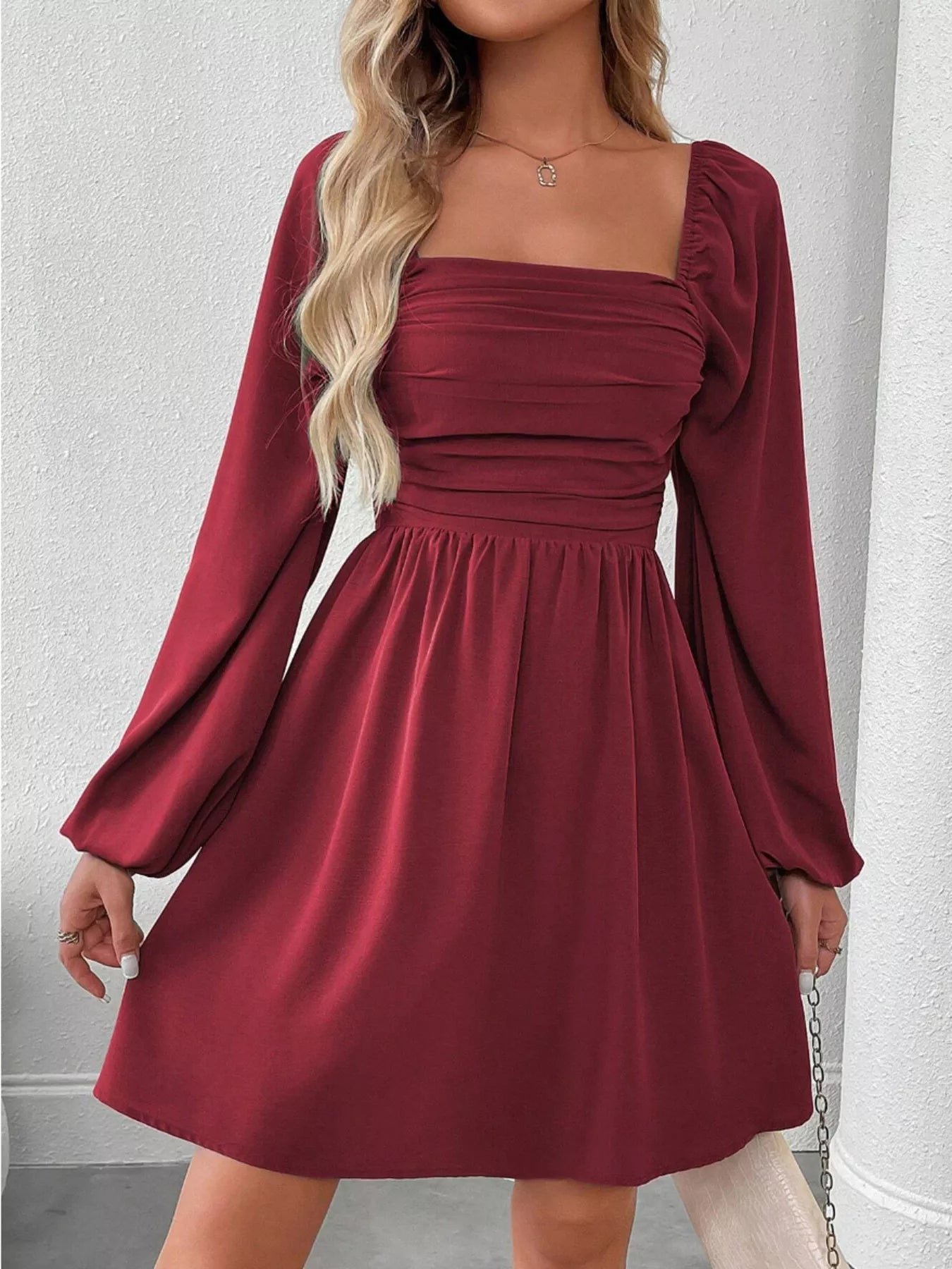 Daisy Rue Ruched Babydoll Mini Dress | 8 Colors | Poundton - Image 4