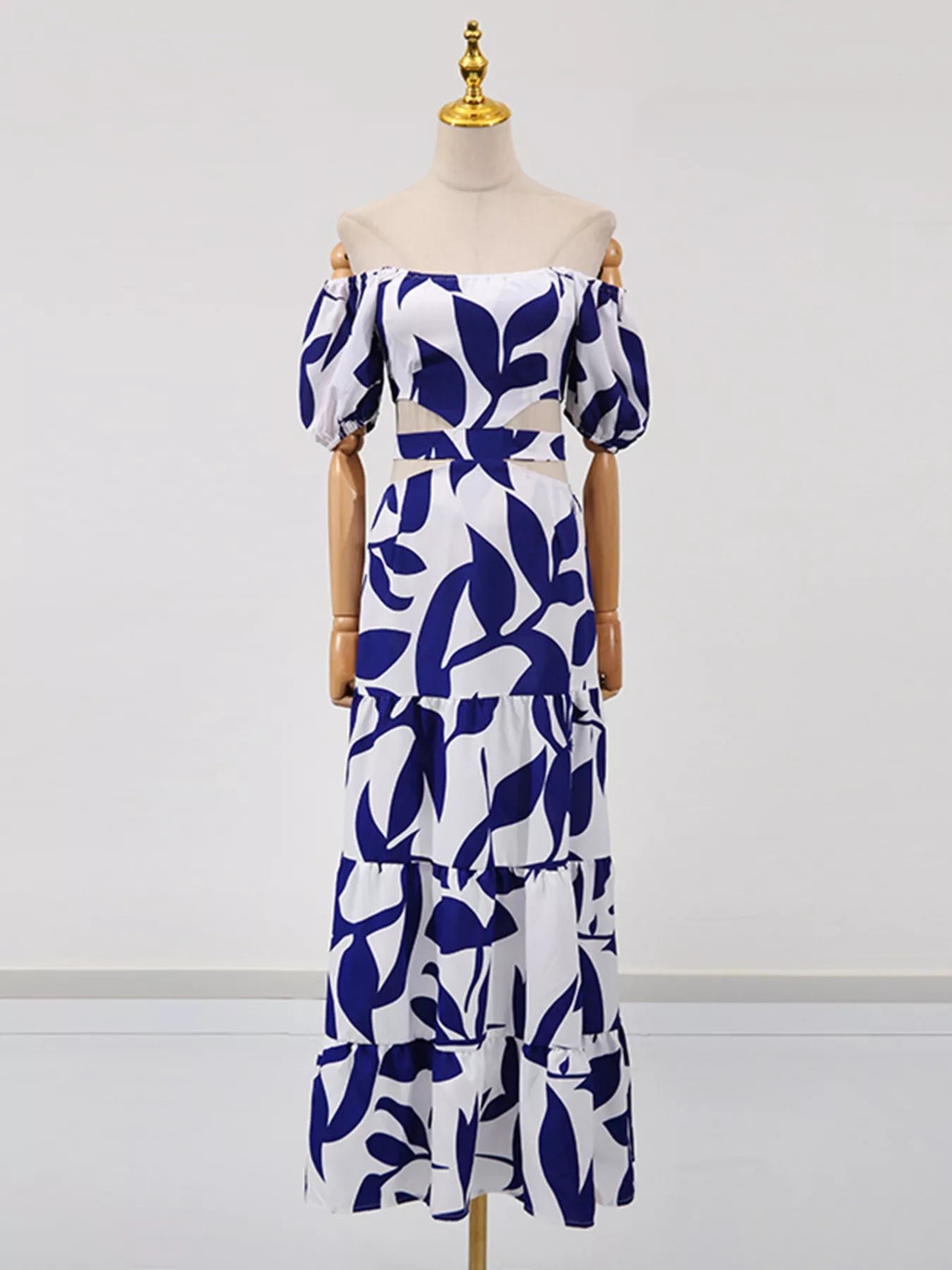 Lake Como Ruffle Off-Shoulder Cutout Maxi Dress | 3 Colors | Poundton - Image 3