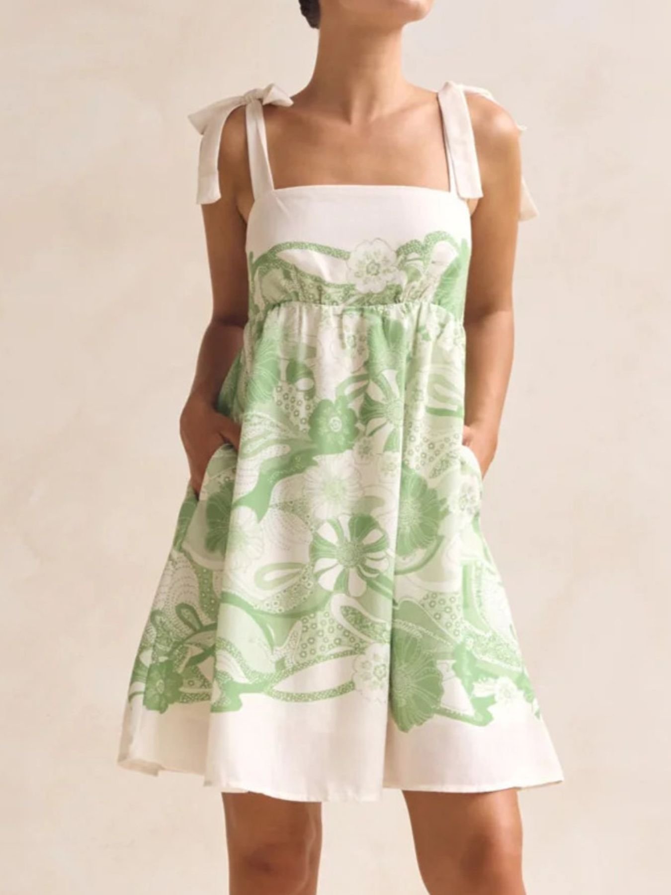 Flared Tie-Shoulder Statement Mini Dress | 2 Colors | Poundton - Image 7