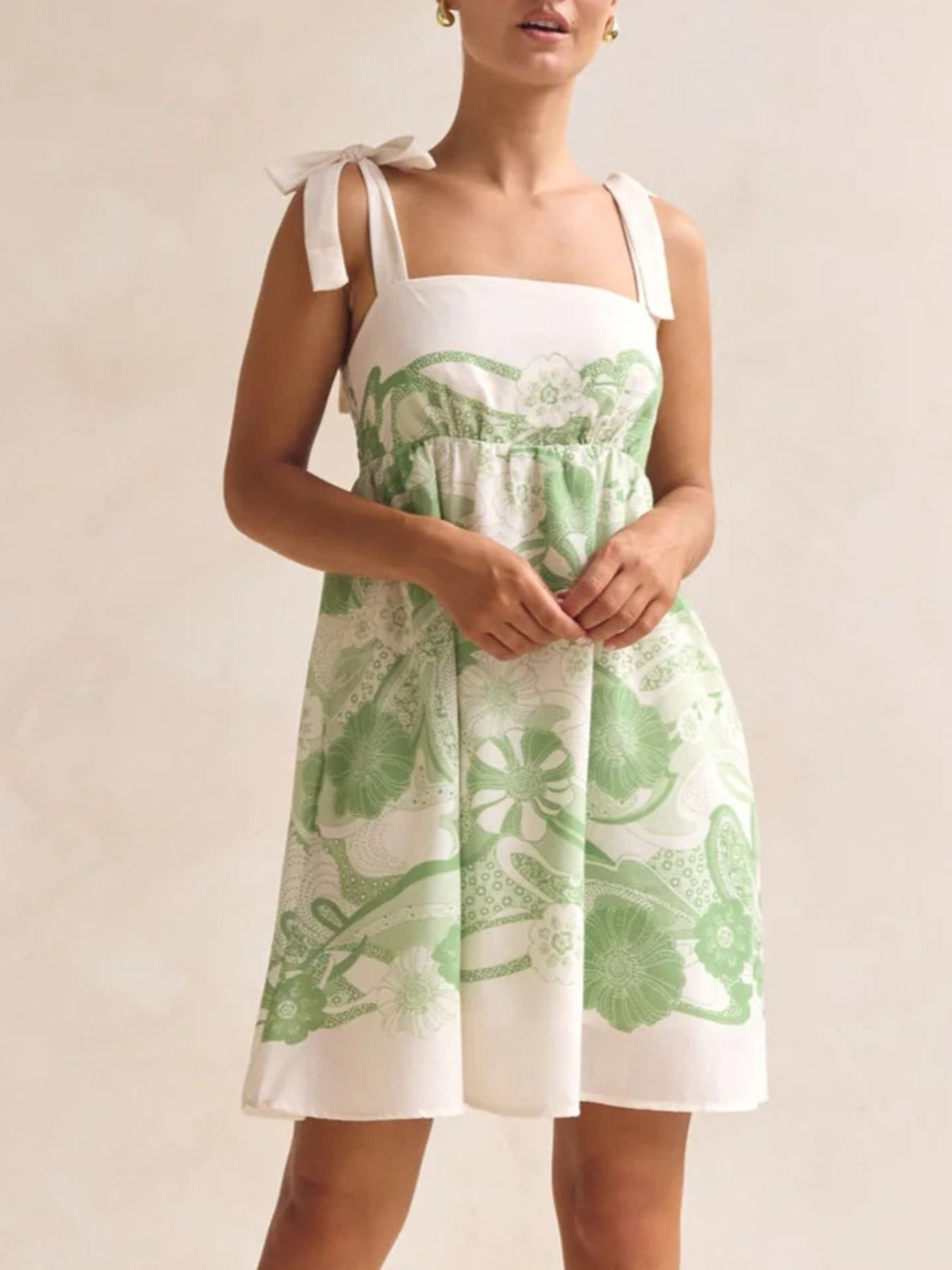 Flared Tie-Shoulder Statement Mini Dress | 2 Colors | Poundton - Image 9