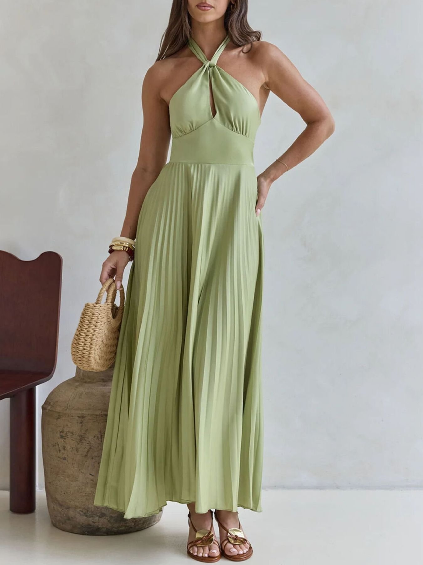 Pastel Reverie Halter Maxi Dress | 2 Colors | Poundton - Image 10