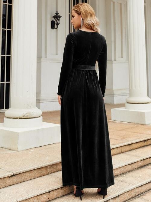 Luana First Lady Round Neck Long Sleeve Maxi Dress | 6 Colors - Image 18