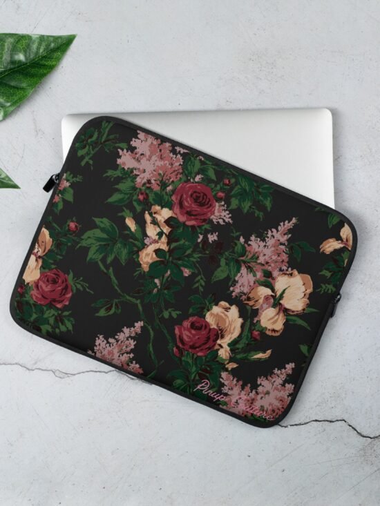 Lindy Dark Bella Roses Laptop Computer Sleeve | Pinup Couture Relaxed