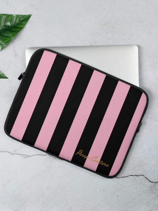 Lindy Candy Cane Mark Stripe Computer Laptop Sleeve | Pinup Couture Relaxed