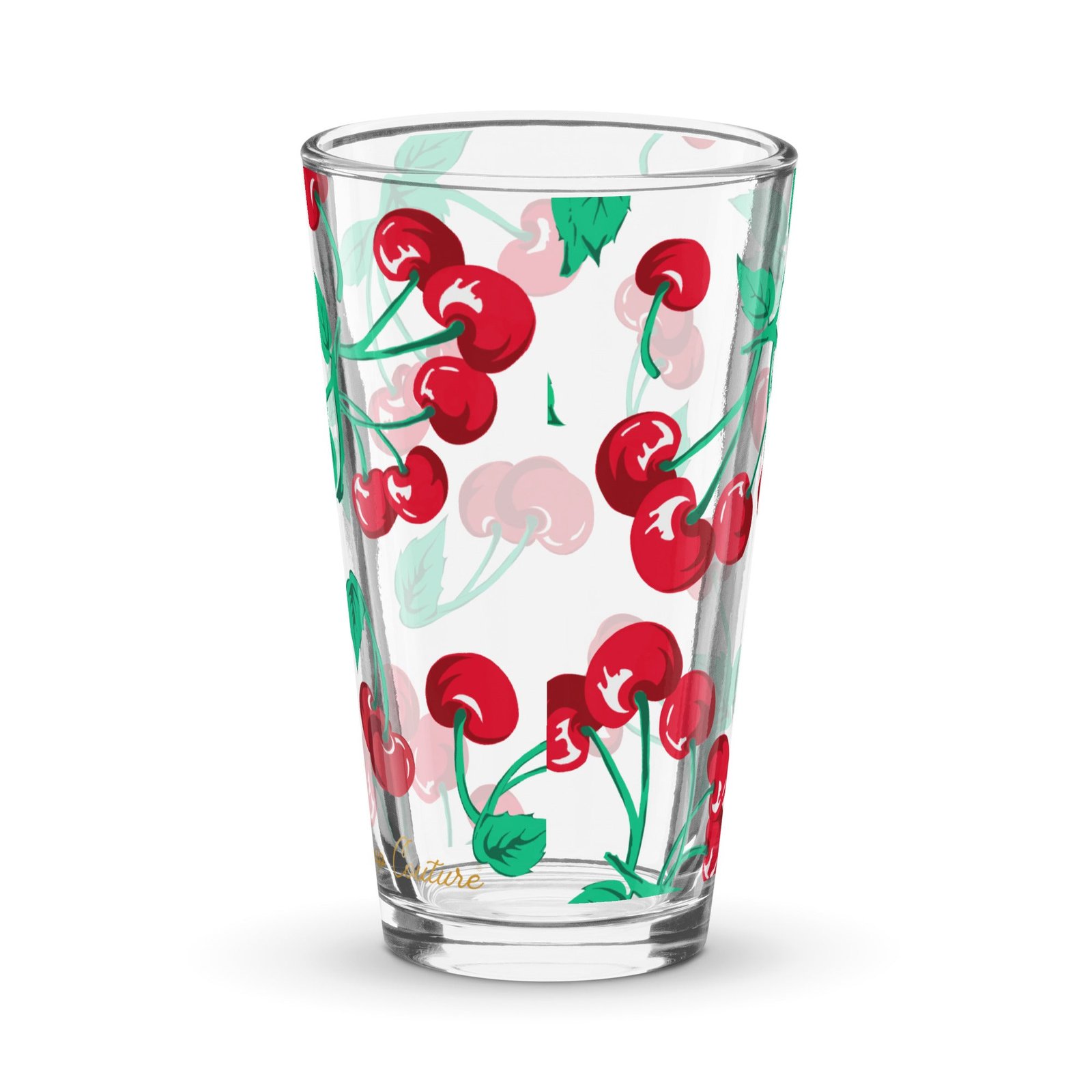 Liza Cherry Girl 16 oz Pint Glass | Pinup Couture Home - Image 3