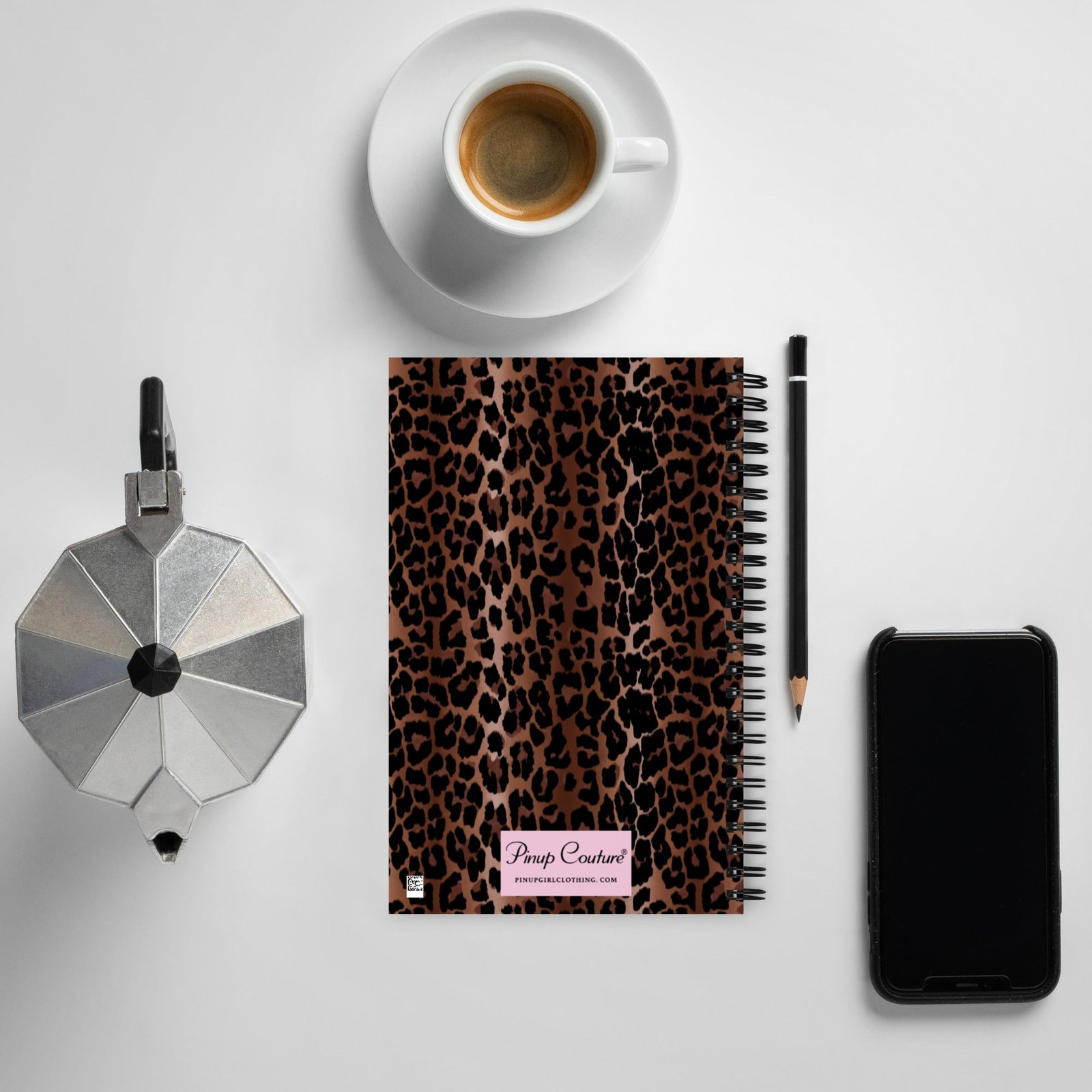 Wild Thoughts Leopard Print 8" X 5" Spiral Notebook | Pinup Couture - Image 2