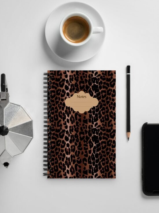 Wild Thoughts Leopard Print 8" X 5" Spiral Notebook | Pinup Couture