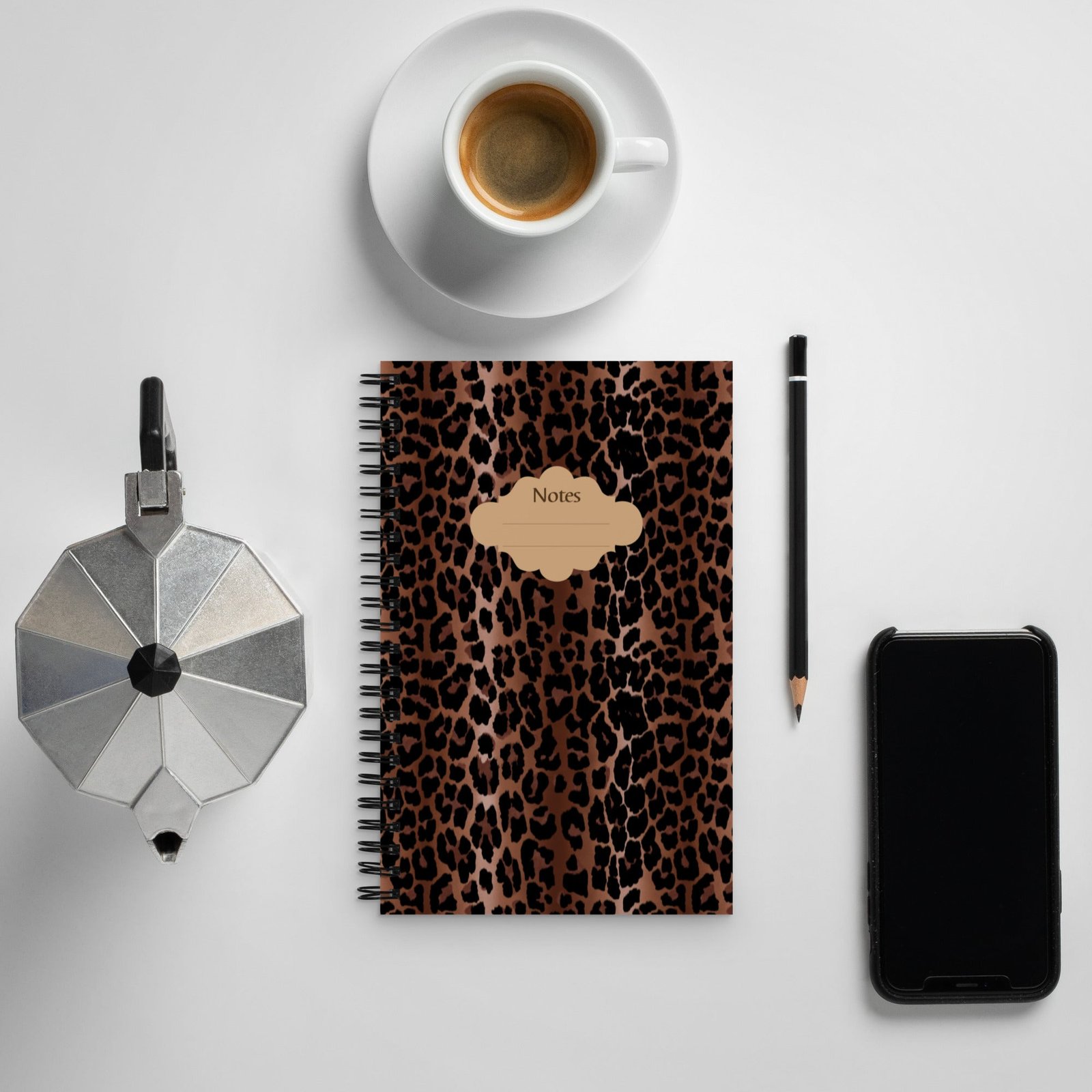 Wild Thoughts Leopard Print 8" X 5" Spiral Notebook | Pinup Couture