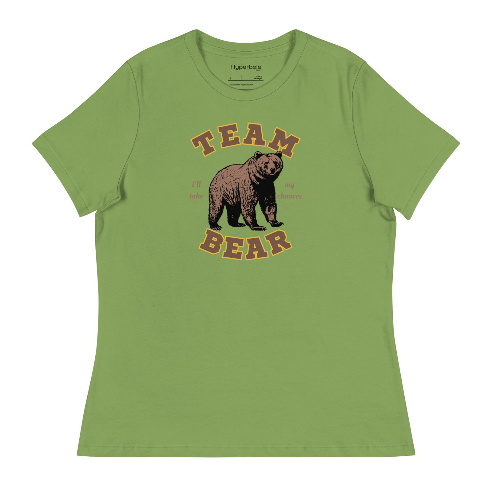 Team Bear - I Choose The Bear - Women's Fitted Graphic Tee Shirt | Hyperbole Design - Image 2